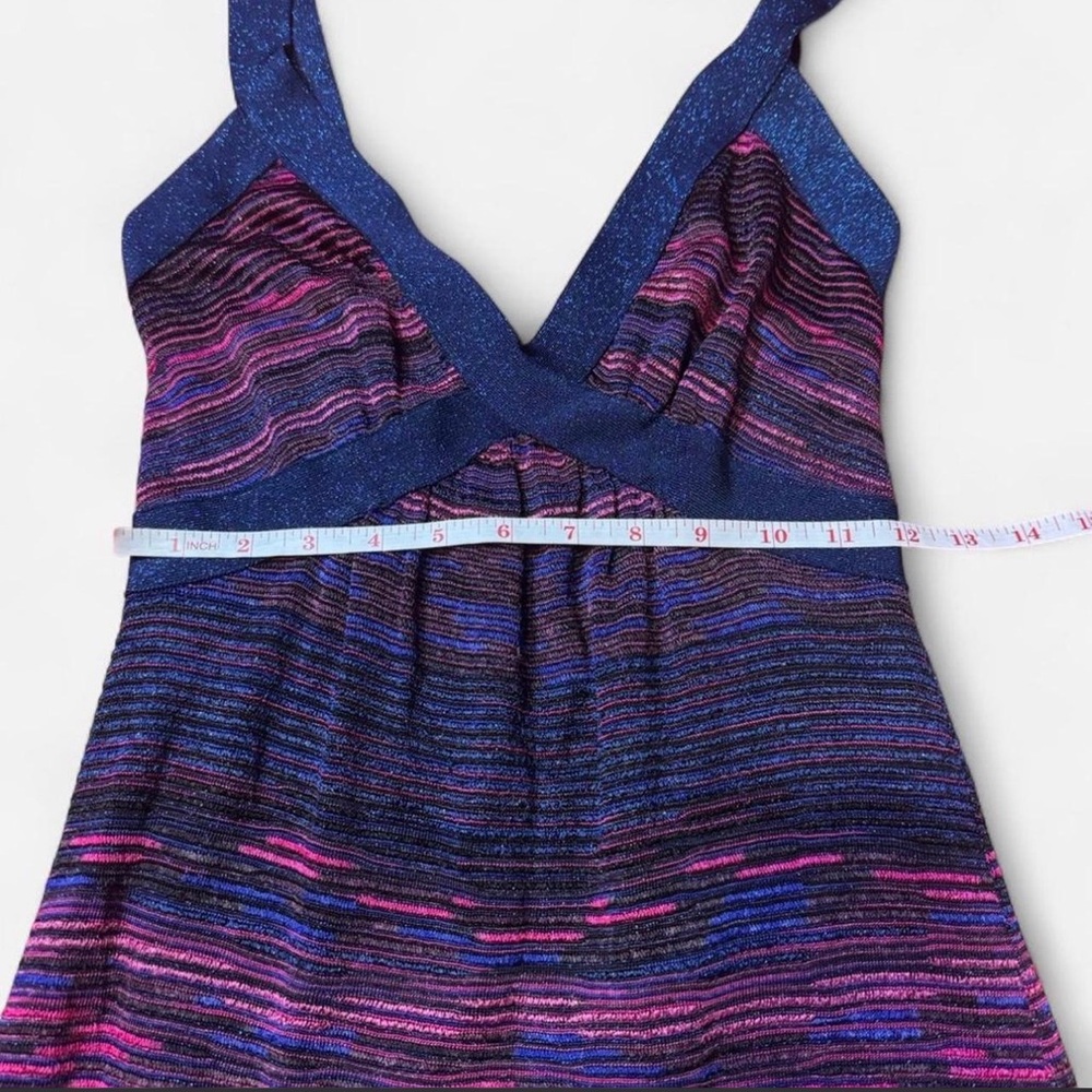 M Missoni Metallic Lurex Knit Mini Dress, Size 44 - Picture 8 of 12
